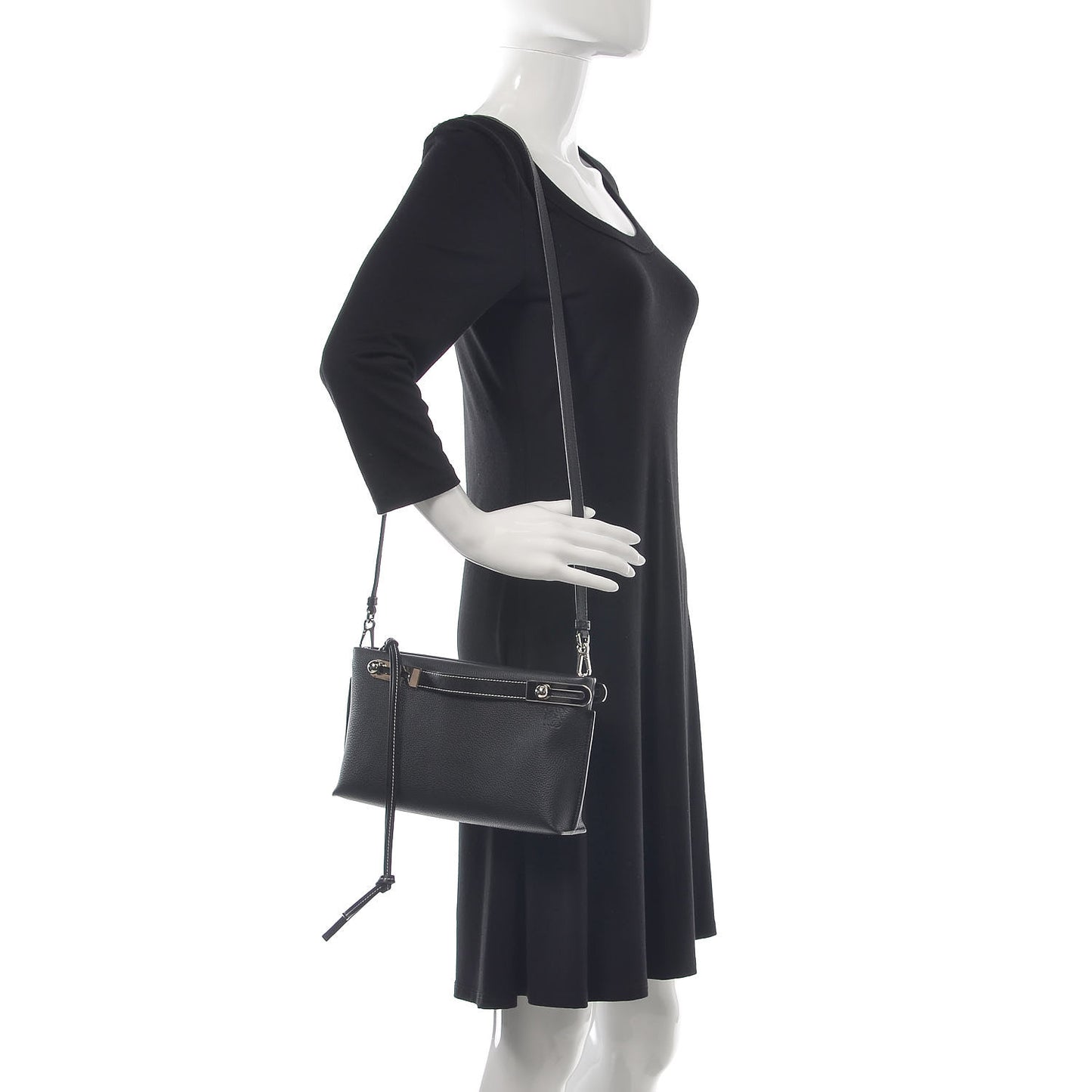 Grained Calfskin Small Missy Bag Black