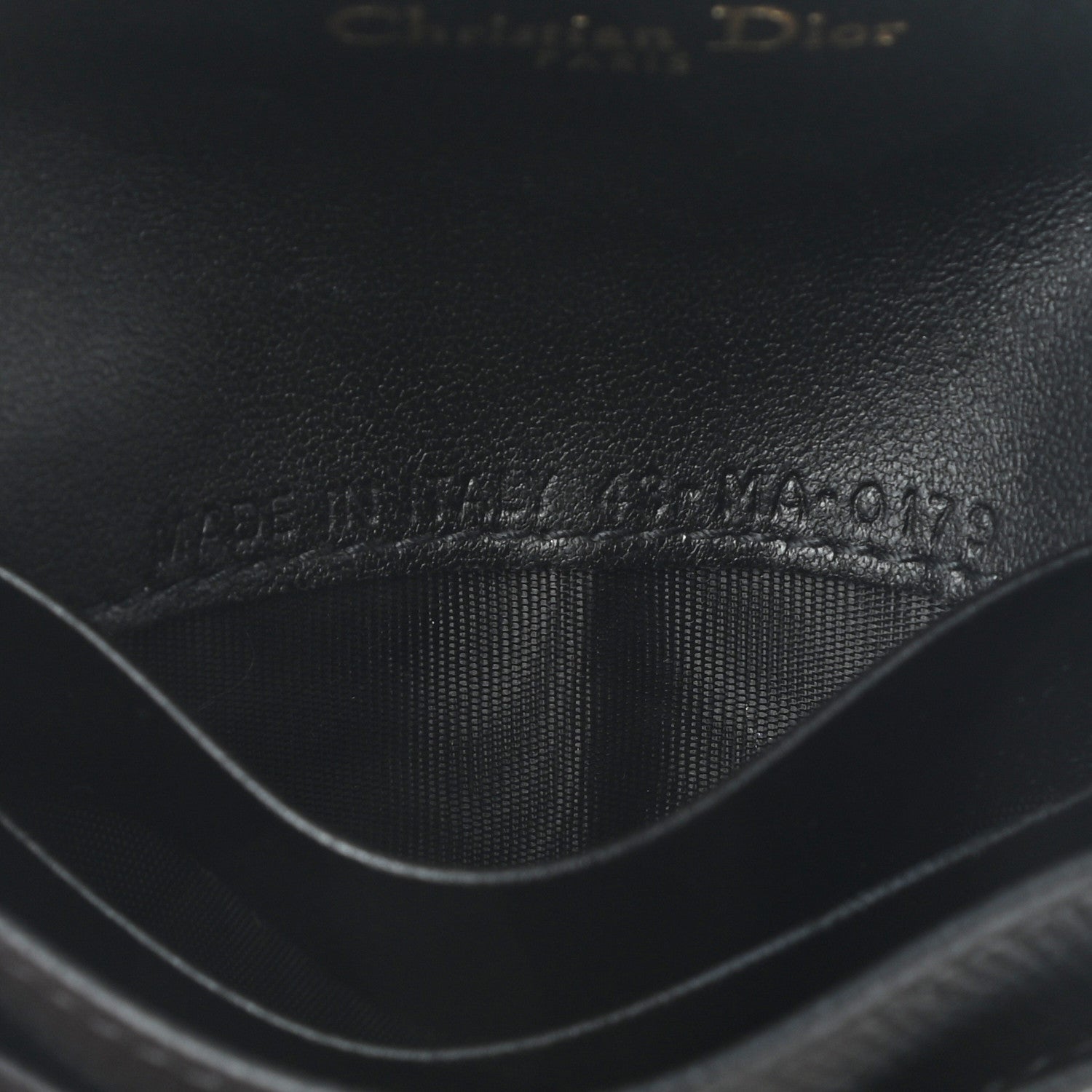 Christian Dior Grained Calfskin Saddle Card Holder Black 7 of 8