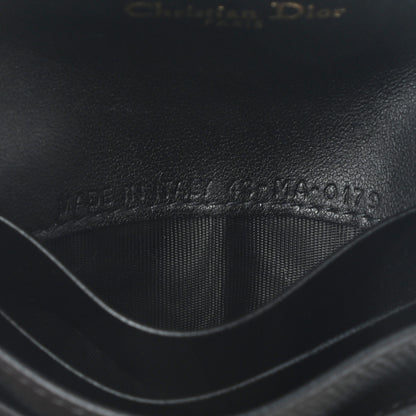 Christian Dior Grained Calfskin Saddle Card Holder Black 7 of 8