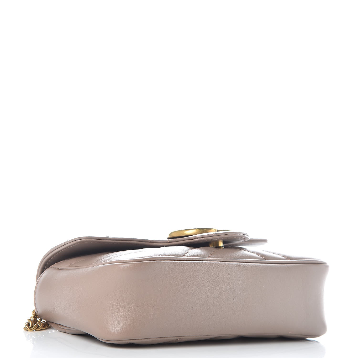 Gucci Calfskin Matelasse Super Mini GG Marmont Shoulder Bag Porcelain Rose 4 of 9