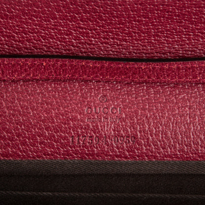 Gucci Monogram Bamboo Bar Clutch Red 6 of 6