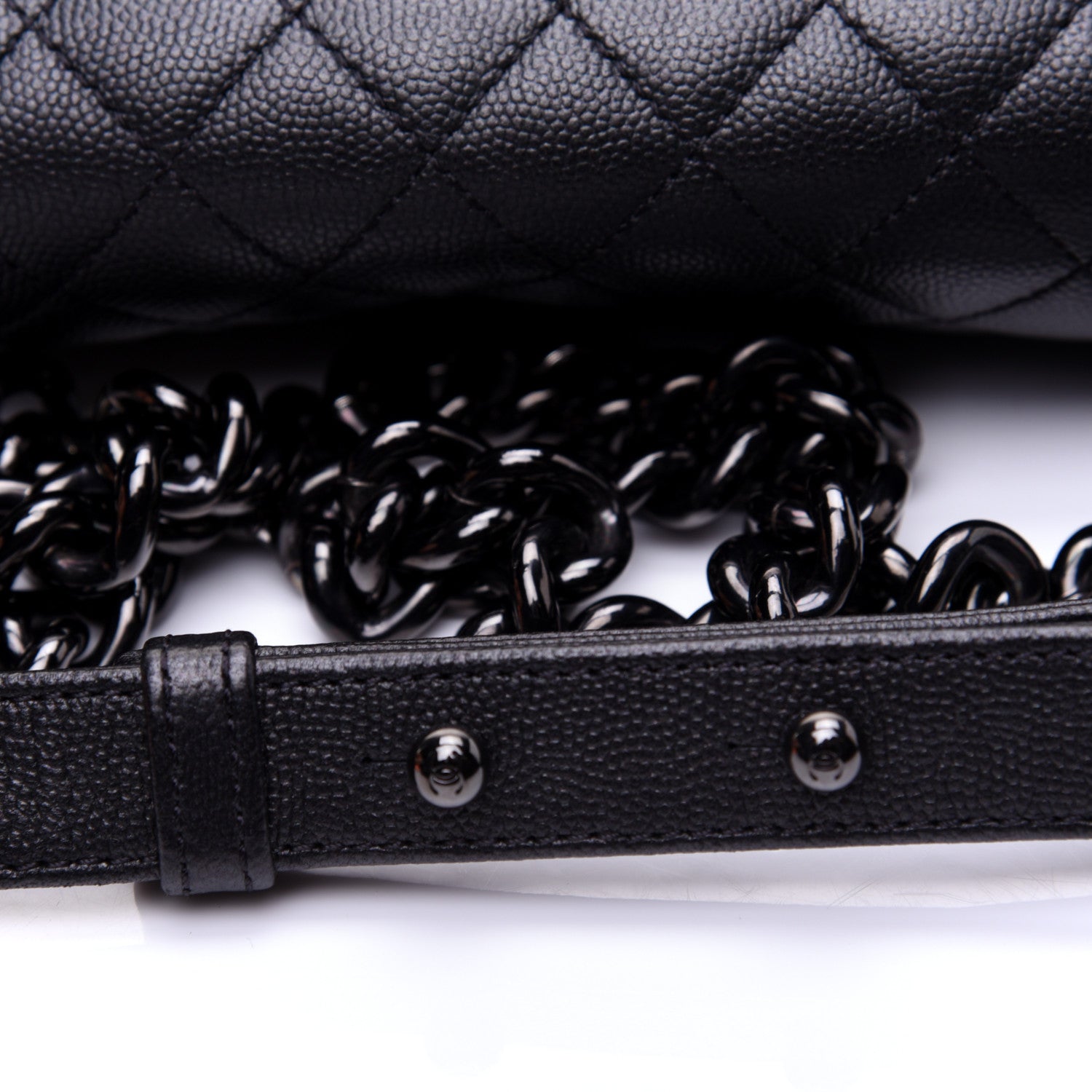 Chanel Caviar Quilted Medium Boy Flap So Black 13 of 14