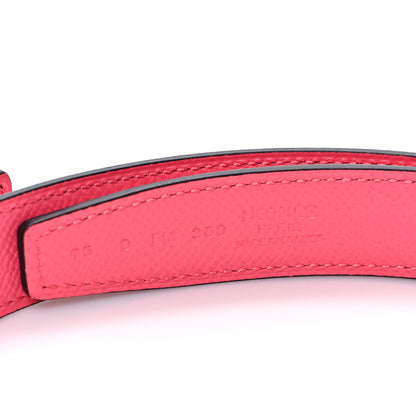 Hermes Epsom 24mm Belt Strap 75 Rose Azalee Rouge De Coeur 3 of 5