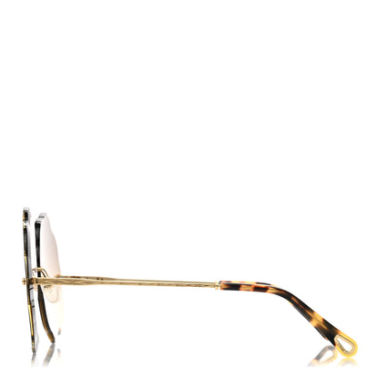 Chloe Flower Round Sunglasses CE156S in Brown 3 of 6