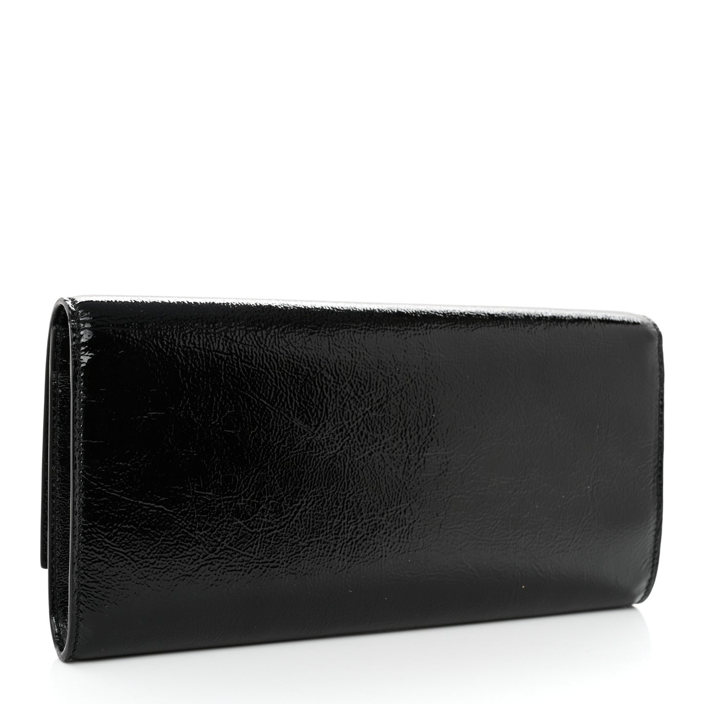Textured Patent Monogram Belle De Jour Clutch Black