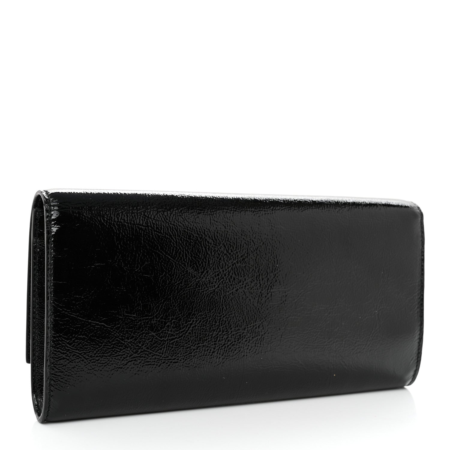 Saint Laurent Textured Patent Monogram Belle De Jour Clutch Black 2 of 11