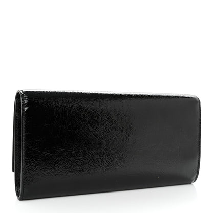 Saint Laurent Textured Patent Monogram Belle De Jour Clutch Black 2 of 11