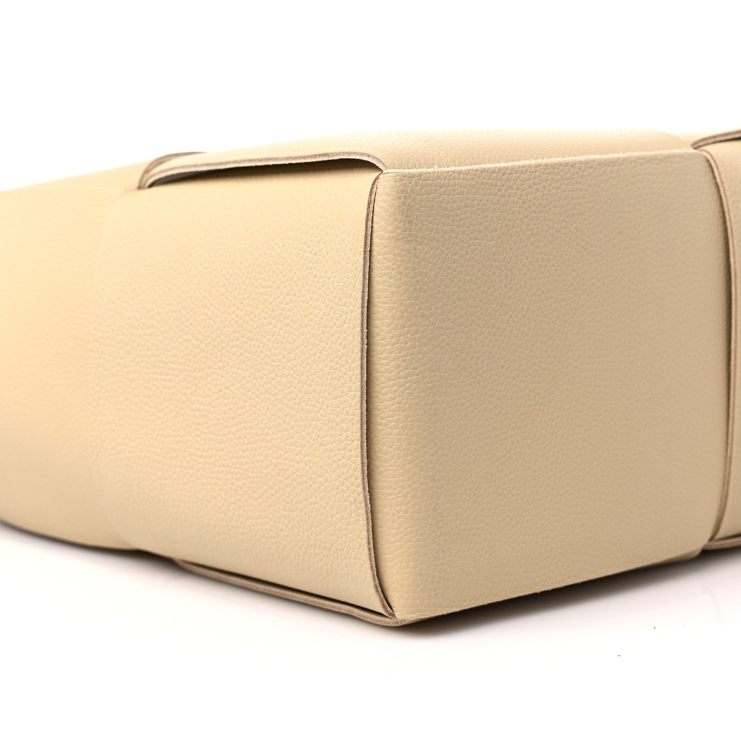 Grained Calfskin Intrecciato Medium Arco Tote Porridge