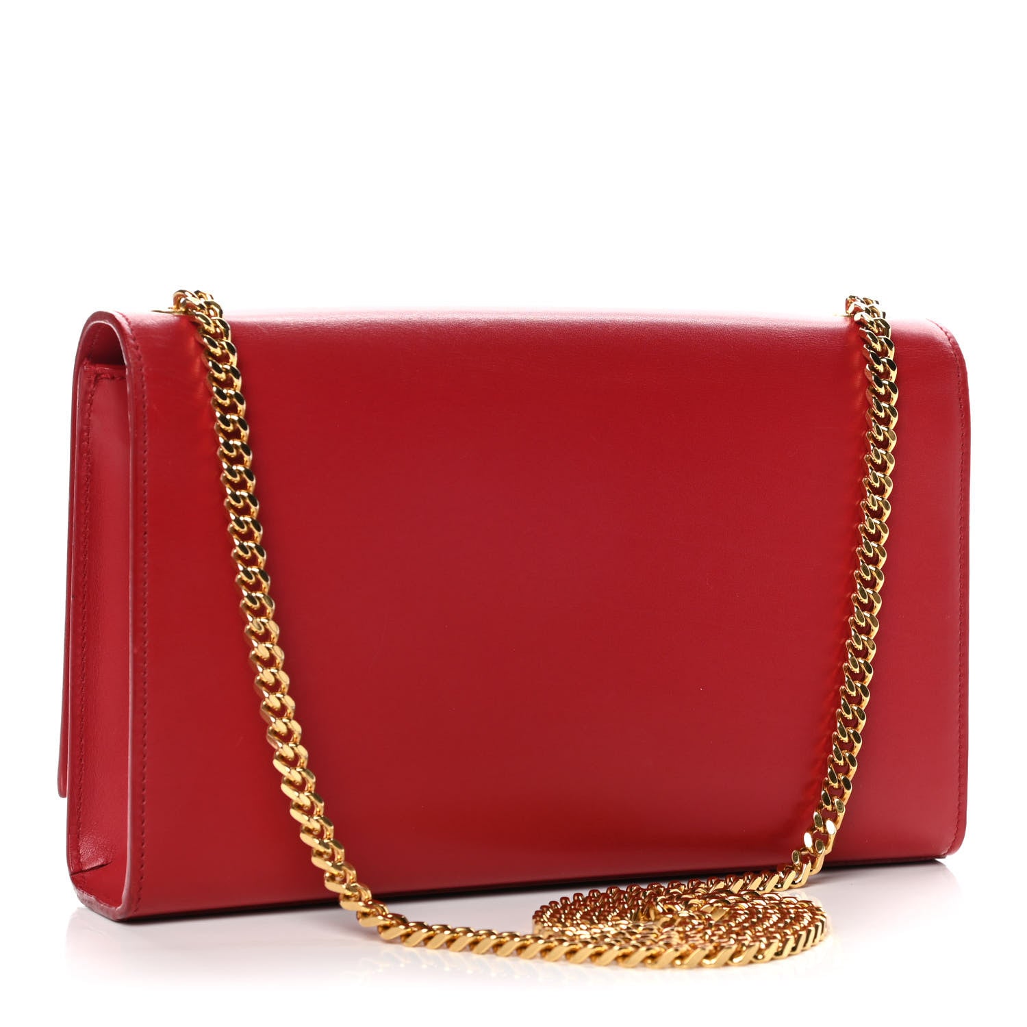 Saint Laurent Smooth Calfskin Medium Classic Monogram Kate Tassel Satchel New Red 2 of 12