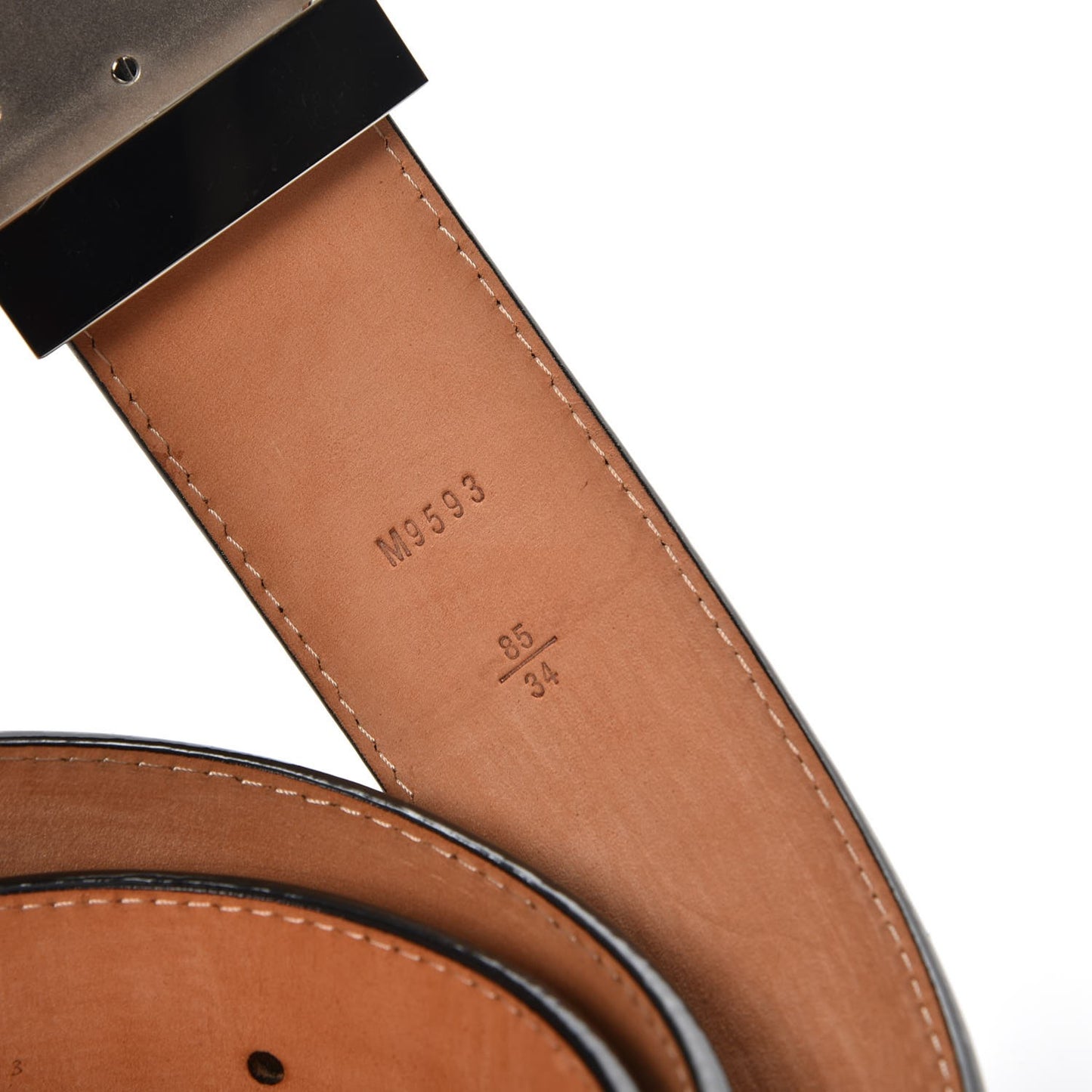 Epi Electric 40mm LV Initiales Belt 85 34 Black