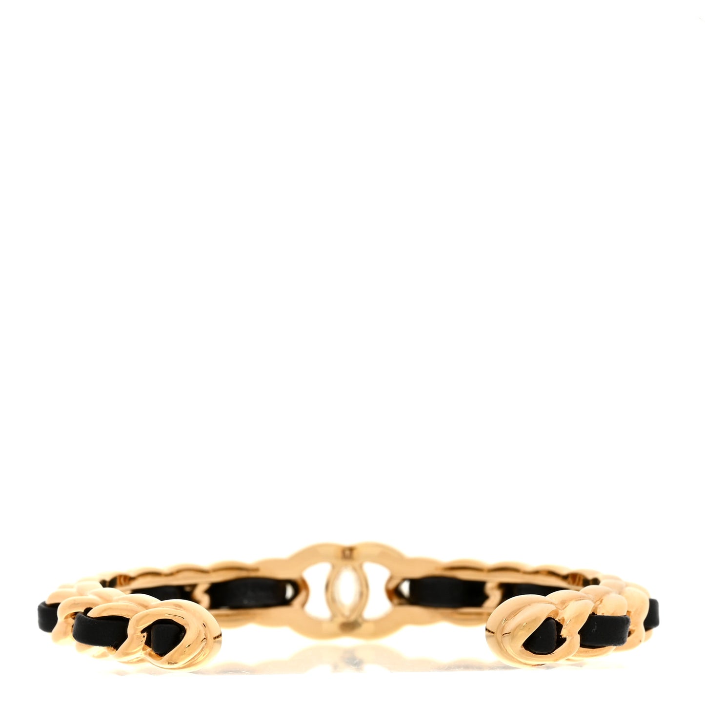 Lambskin CC Chain Bracelet M Black
