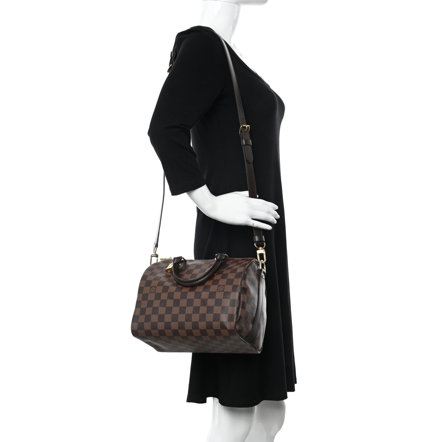 Damier Ebene Speedy Bandouliere 25
