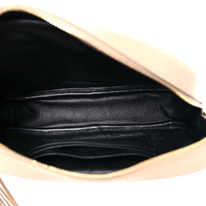 Saint Laurent Grain De Poudre Matelasse Monogram Mini Lou Camera Bag Dark Latte 5 of 12