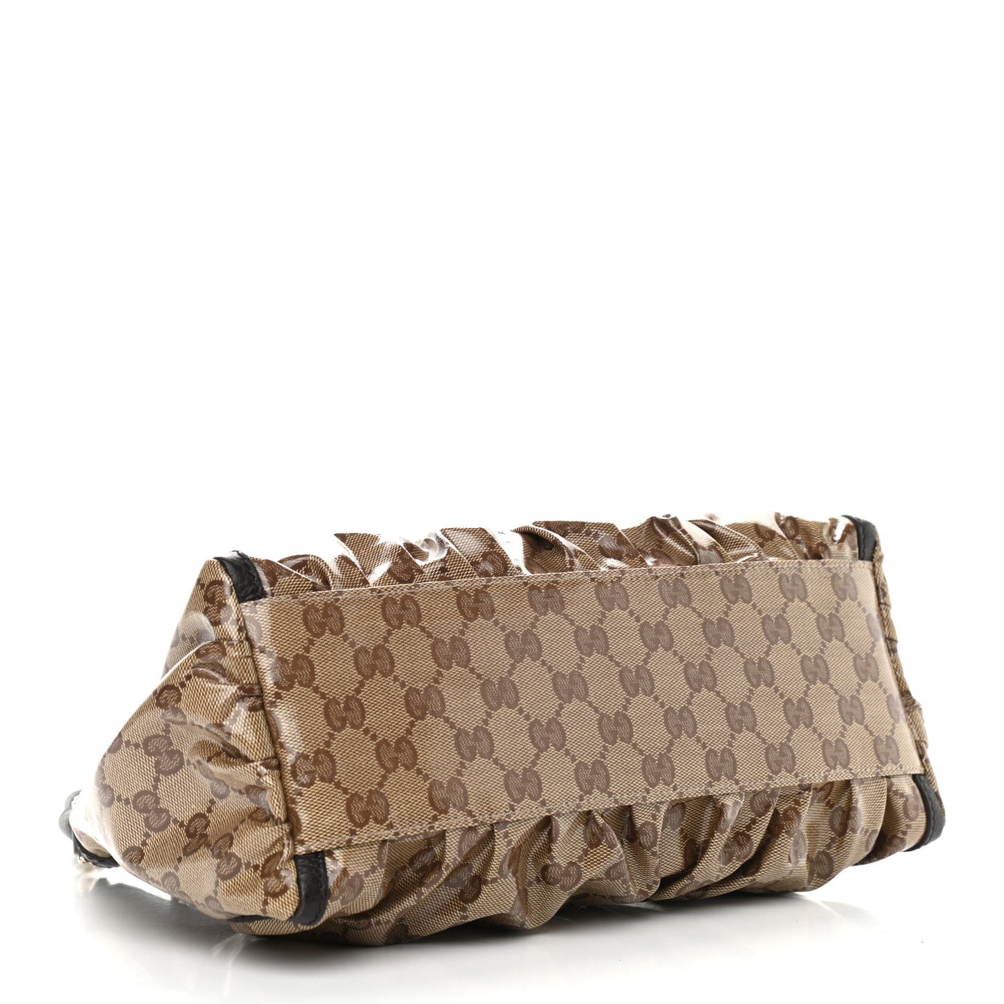 Crystal Monogram D Ring Gold Hobo Brown