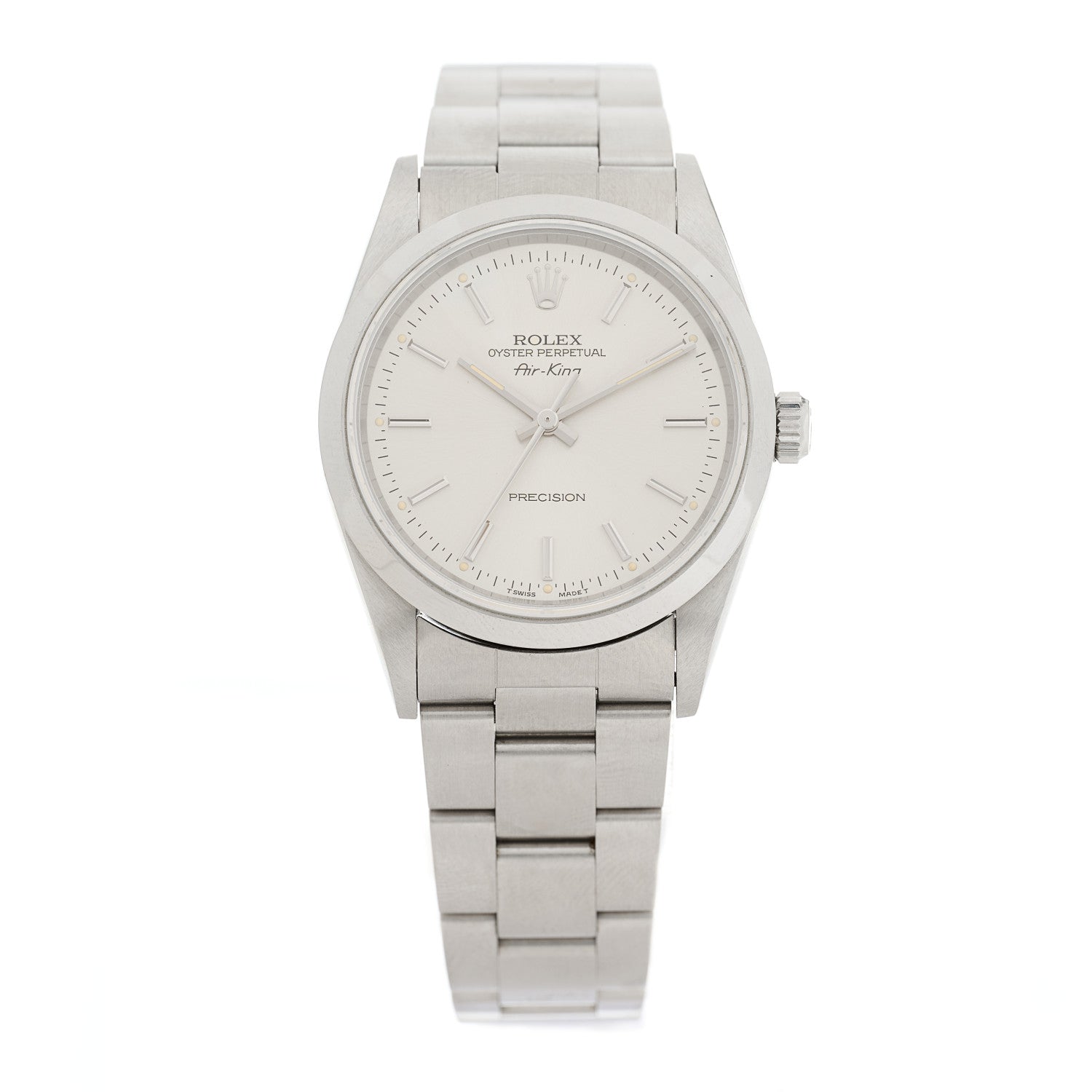 Rolex Stainless Steel 34mm Air-King Oyster Perpetual Precision Watch Silver 14000 1 of 4