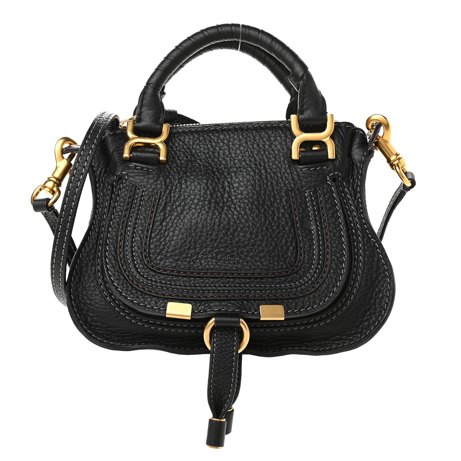 Chloe Calfskin Mini Marcie Satchel Black 1 of 9