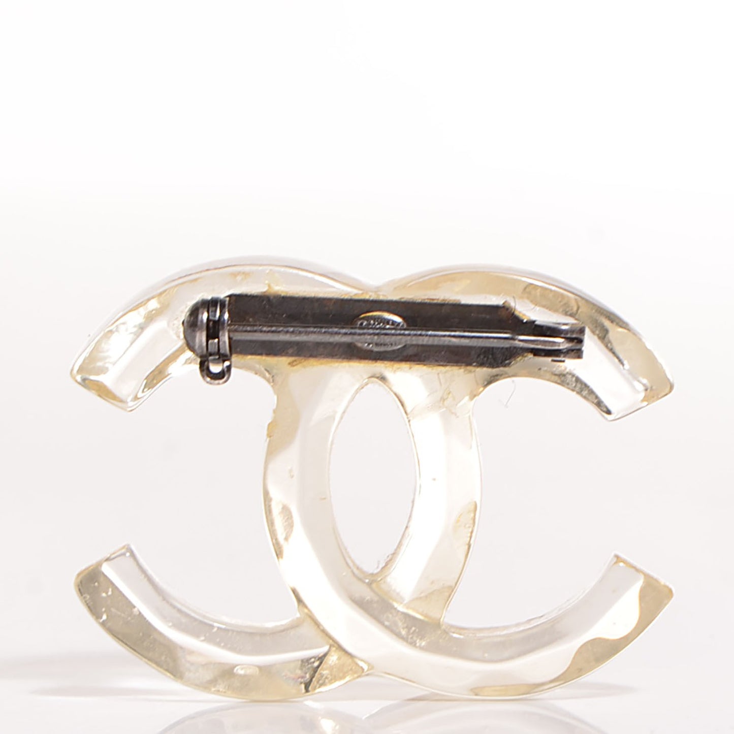 Lucite CC Pin Brooch