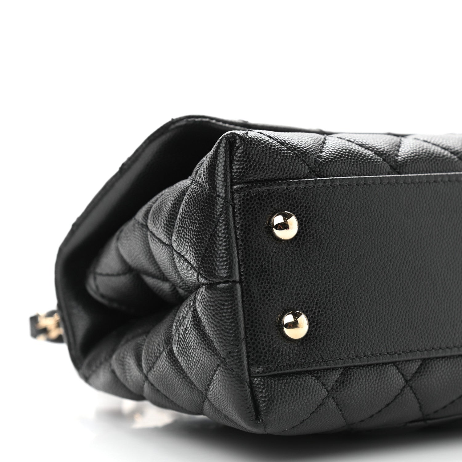 Chanel Caviar Lizard Embossed Quilted Mini Coco Handle Flap Black 7 of 8