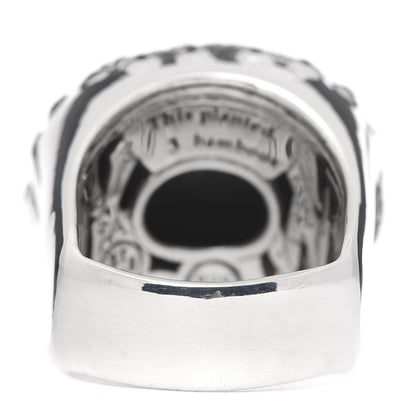 John Hardy Sterling Silver Hematite Black Spinel Bamboo Dome Ring 54 7 4 of 7