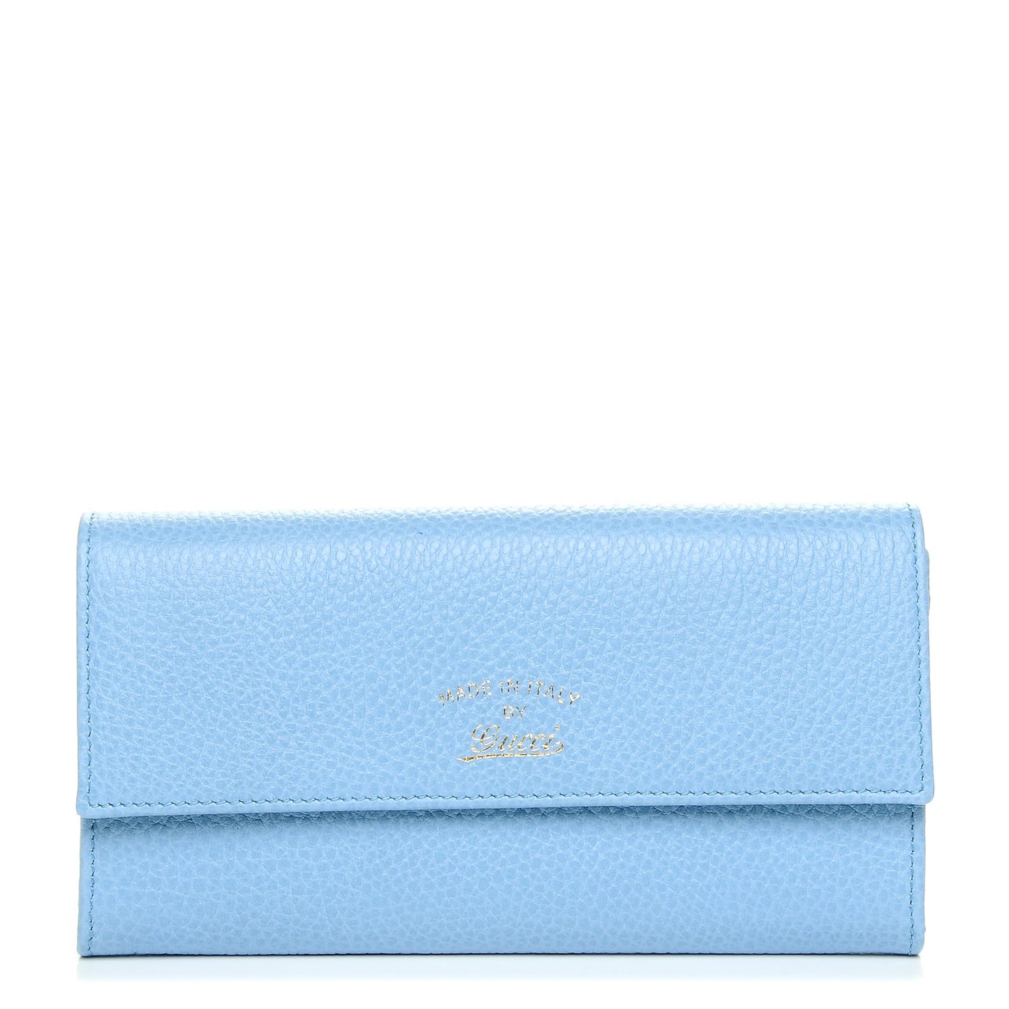 Dollar Calfskin Swing Continental Wallet Mineral Blue