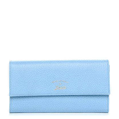Gucci Dollar Calfskin Swing Continental Wallet Mineral Blue 1 of 7