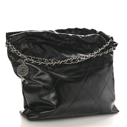 Chanel Shiny Calfskin Quilted Chanel 22 Black 4 of 10