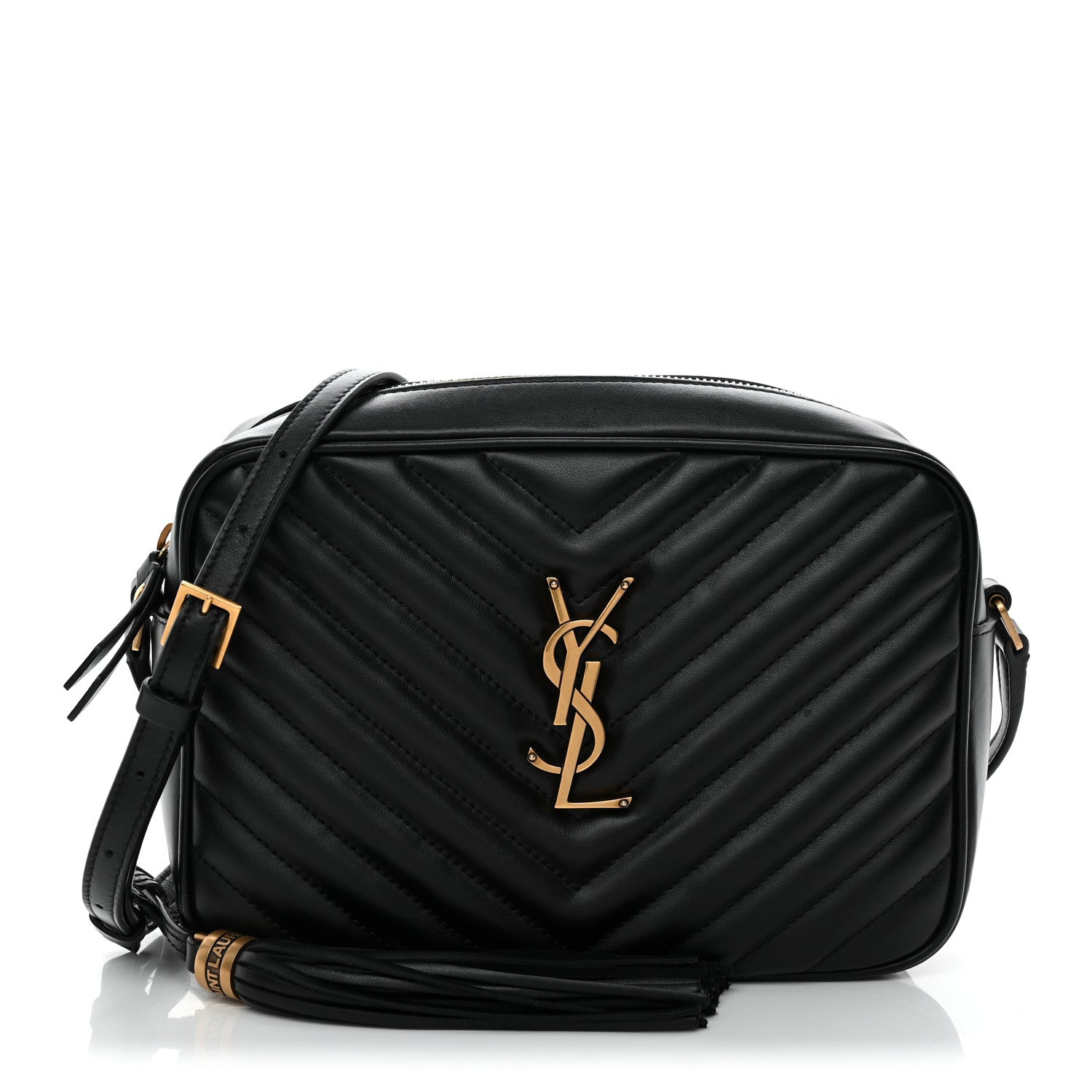 Saint Laurent Calfskin Matelasse Monogram Lou Camera Bag Black 1 of 10