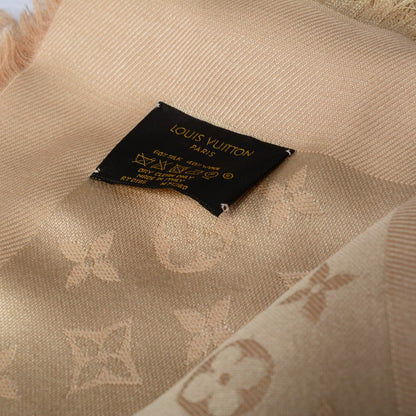 Louis Vuitton Silk Wool Monogram Shawl Dune 6 of 6