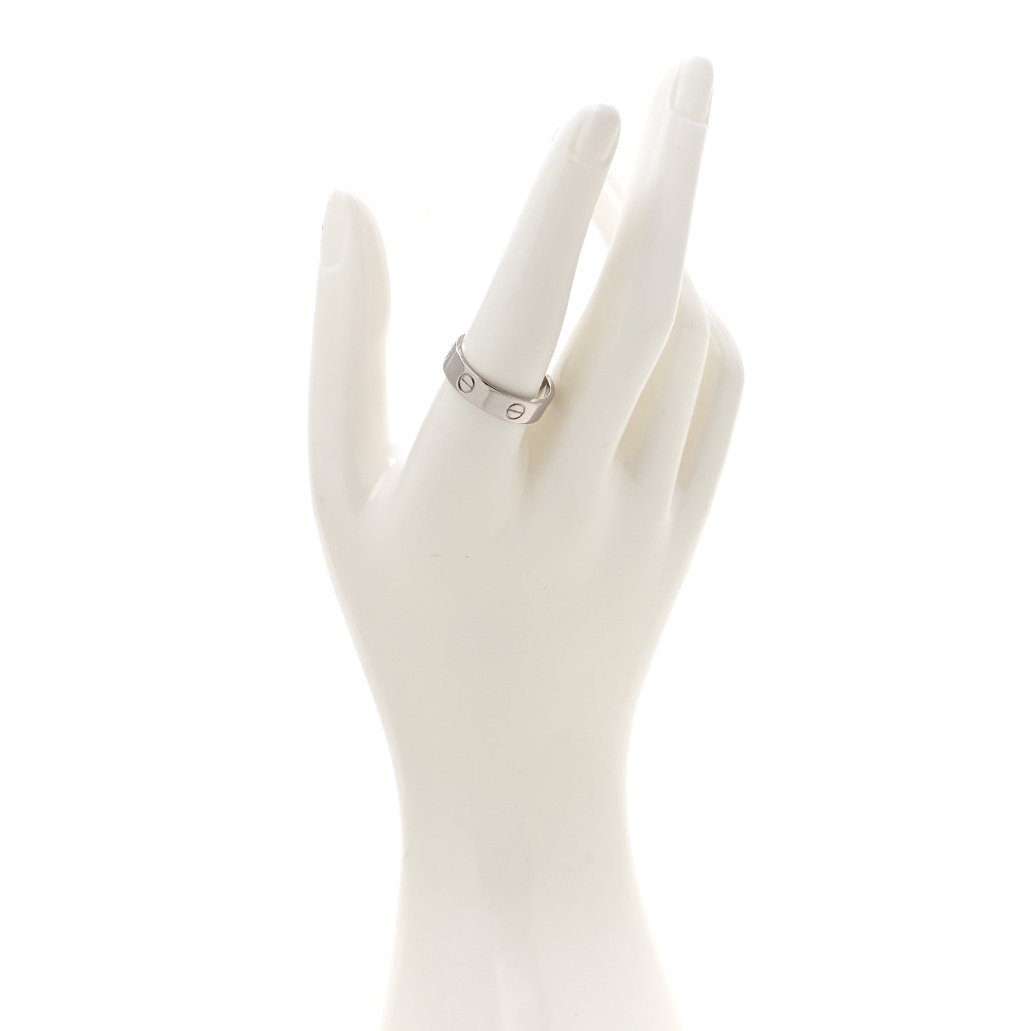 Cartier 18K White Gold 5.5mm LOVE Ring 61 9.5 2 of 5