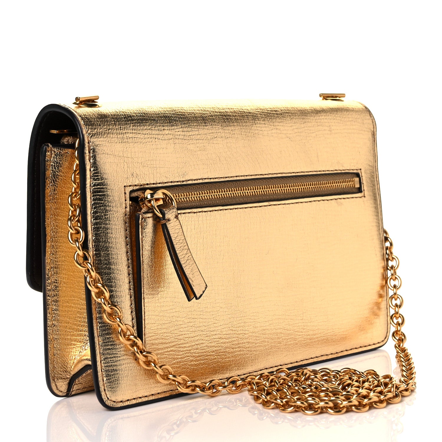 Mulberry Metallic Classic Grain Calfskin Small Darley Gold 2 of 9