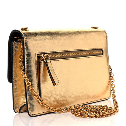 Mulberry Metallic Classic Grain Calfskin Small Darley Gold 2 of 9
