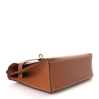 Hermes Swift Kelly Pochette Clutch Gold 4 of 11