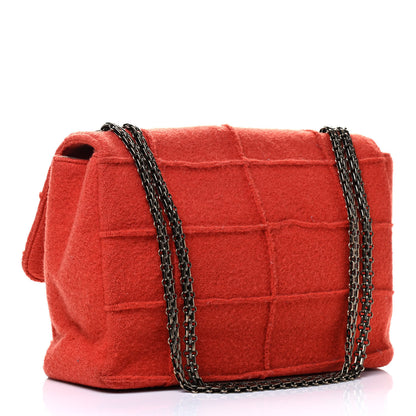 Chanel Wool Patchwork Mademoiselle Jumbo Flap Orange 2 of 4