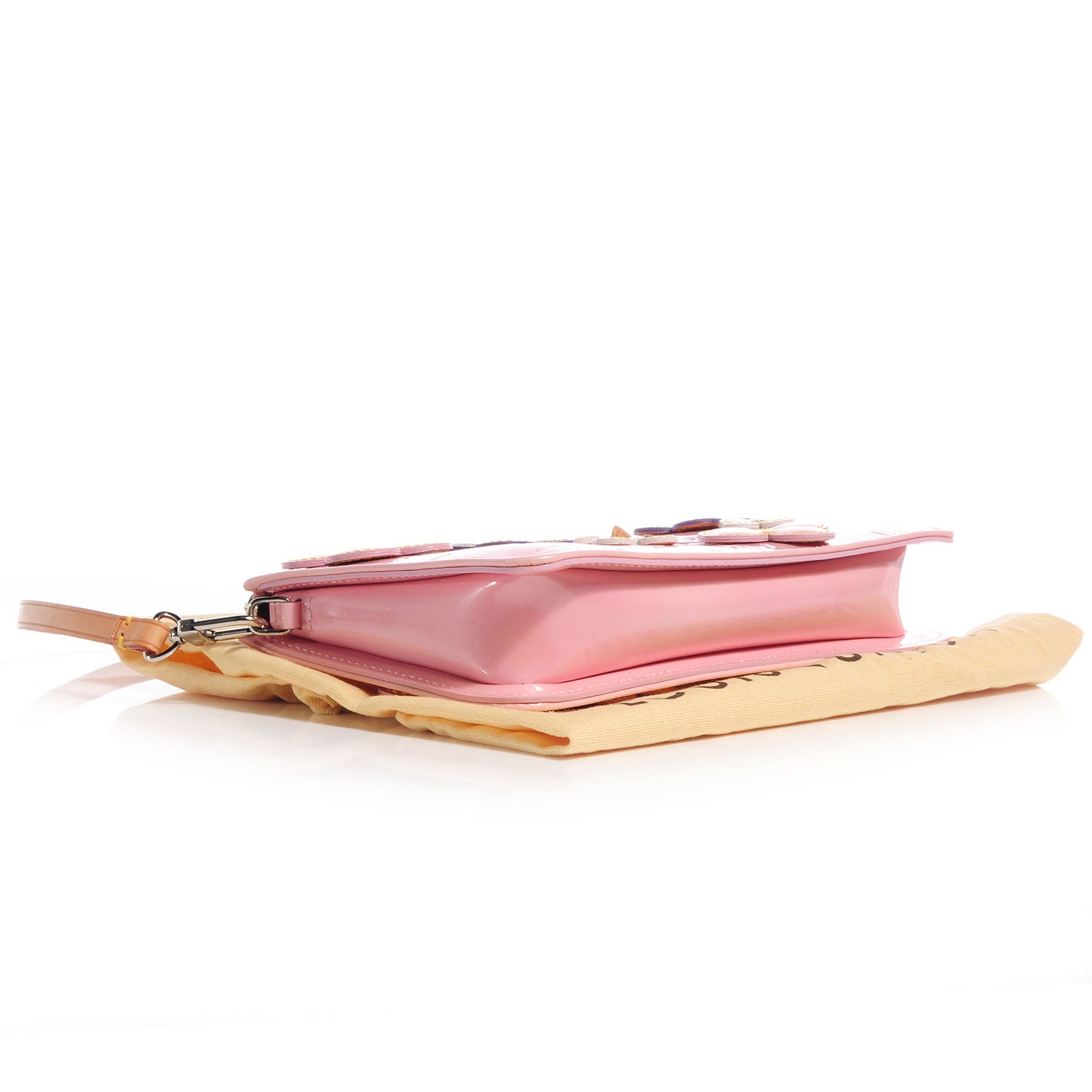 Louis Vuitton Vernis Lexington Fleurs Pochette Pink 4 of 7