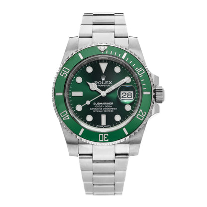 Rolex Stainless Steel 40mm Oyster Perpetual Submariner Date Hulk Watch Green 116610LV 1 of 5