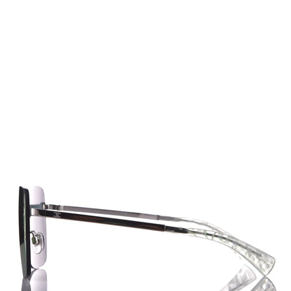 Chanel Shield Runway Sunglasses 4215 Silver Purple 3 of 8