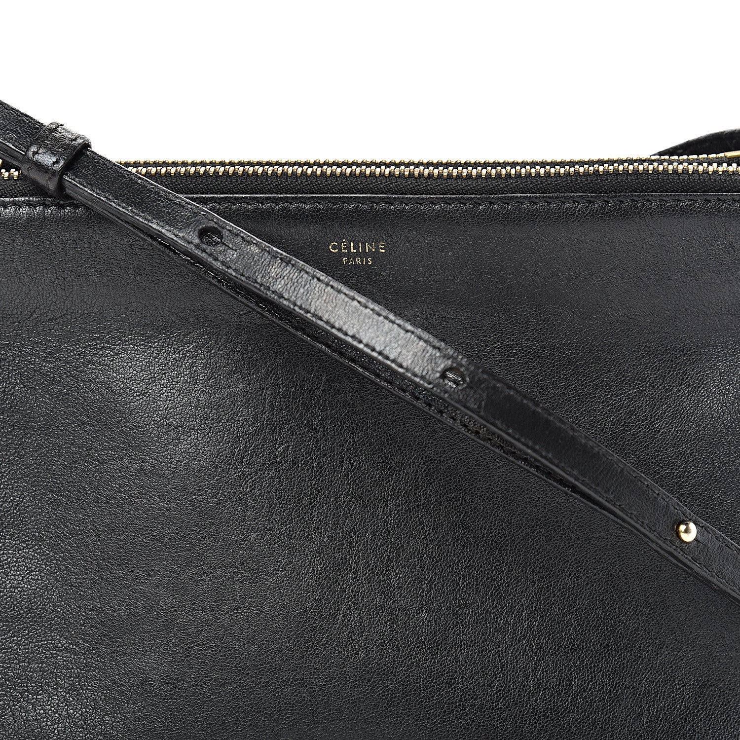 Celine Lambskin Small Trio Crossbody Bag Black 9 of 15