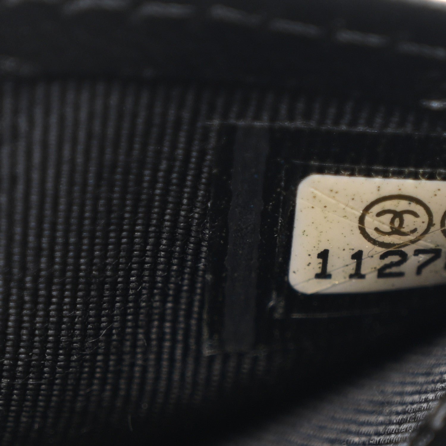 Chanel Lambskin Perforated Yen Wallet Black 8 of 10