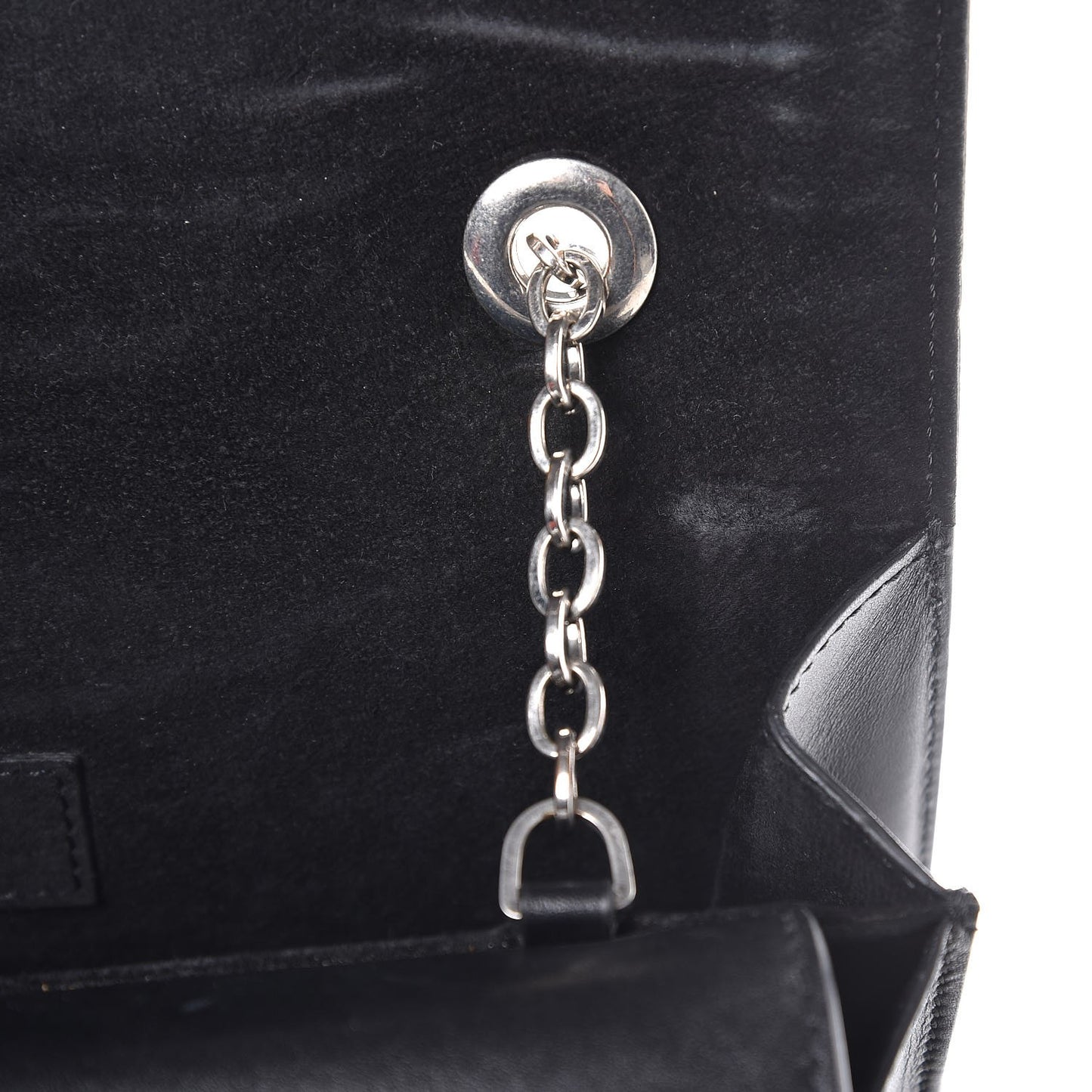 Calfskin Heroine Chain Satchel Black