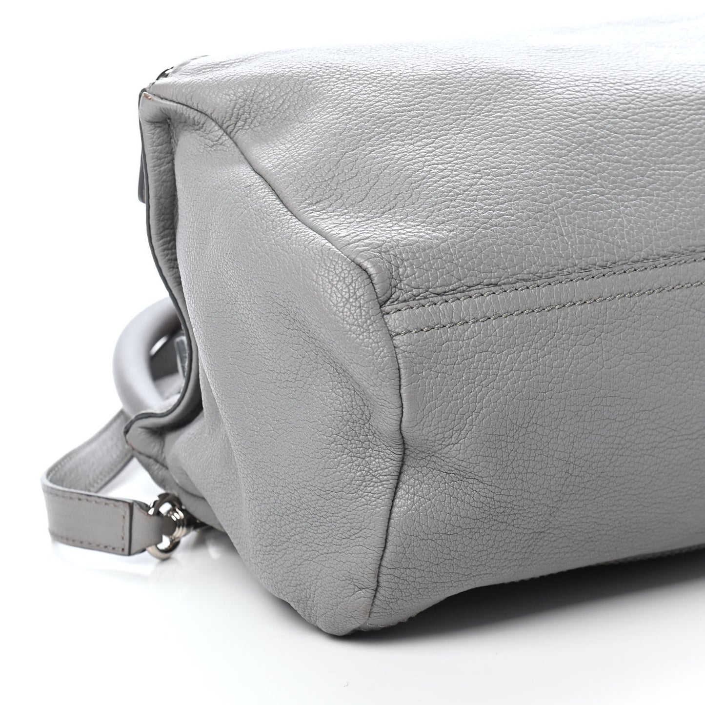 Sugar Goatskin Small Pandora Pearl Grey
