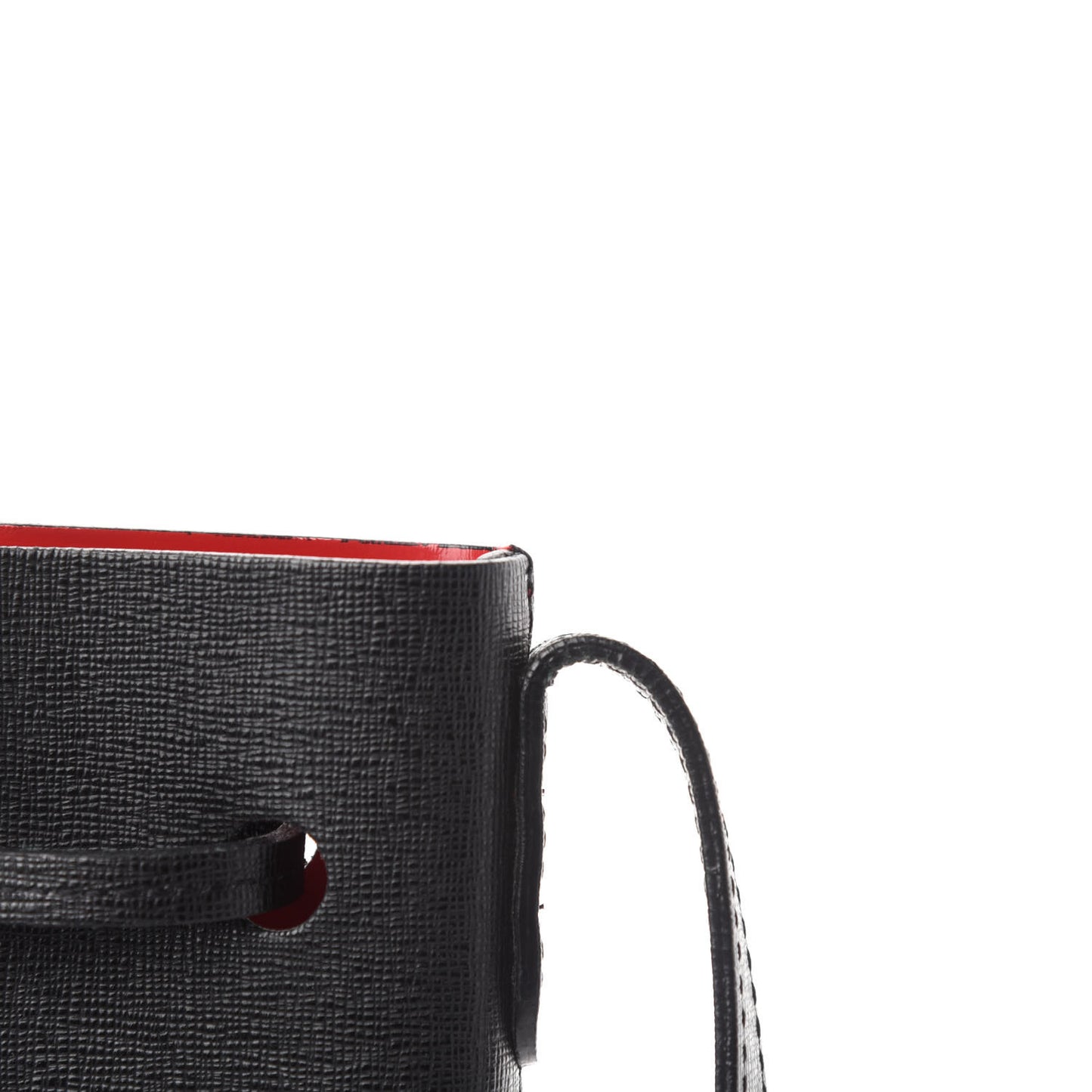 Saffiano Mini Bucket Bag Black Flamma