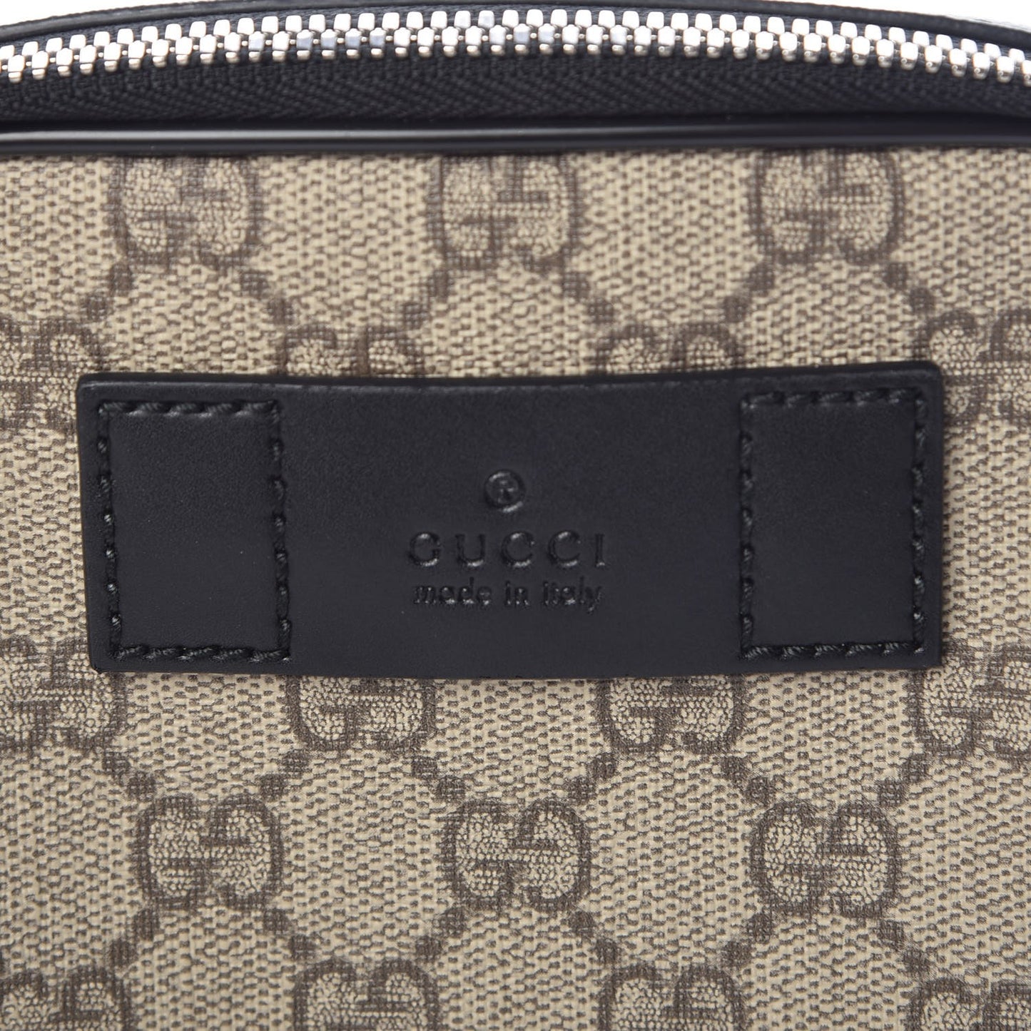 GG Supreme Monogram Web Belt Bag Black