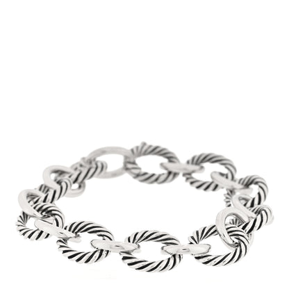 David Yurman Sterling Silver 10mm Medium Oval Link Bracelet 1 of 3