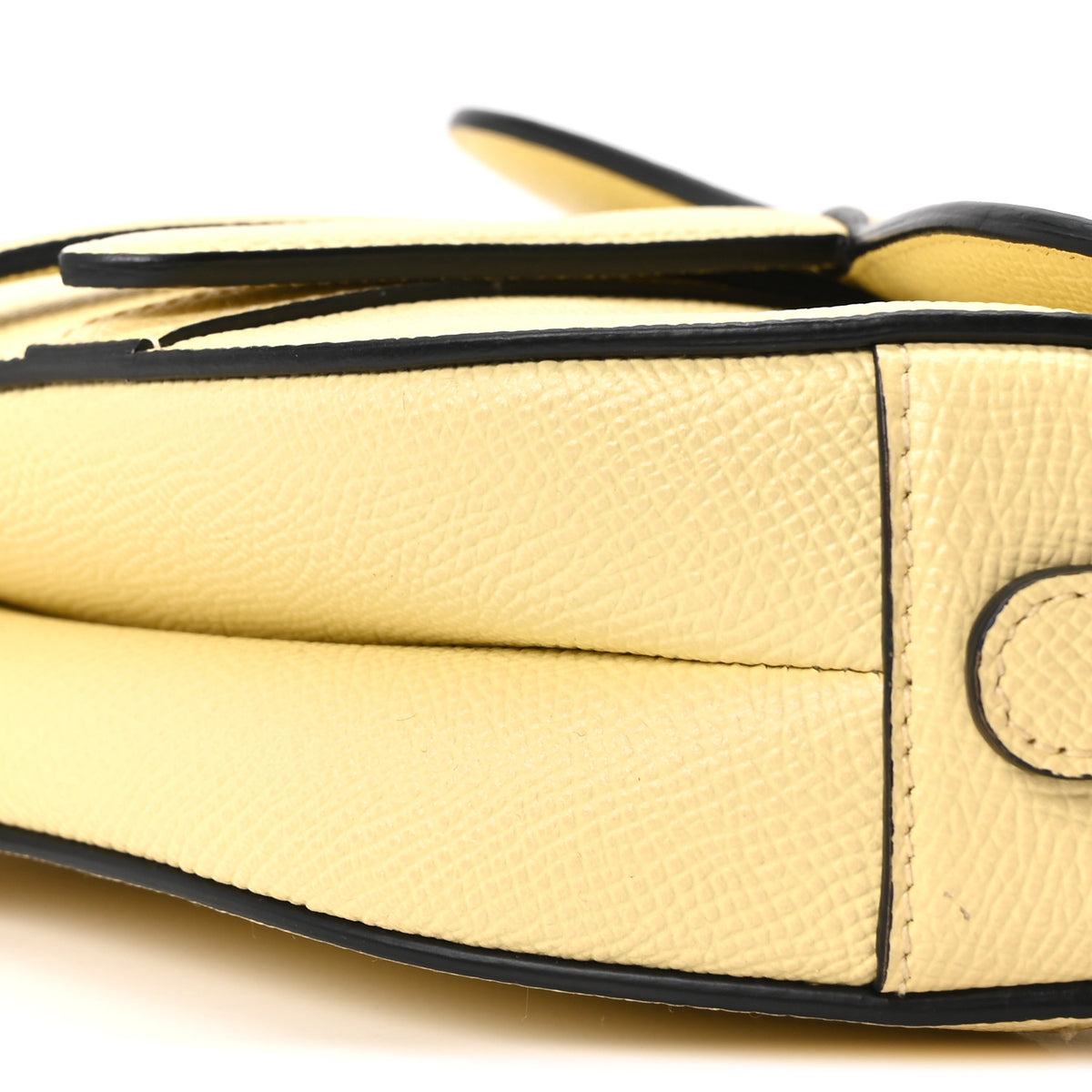 Christian Dior Grained Calfskin Mini Saddle Bag Yellow 10 of 10