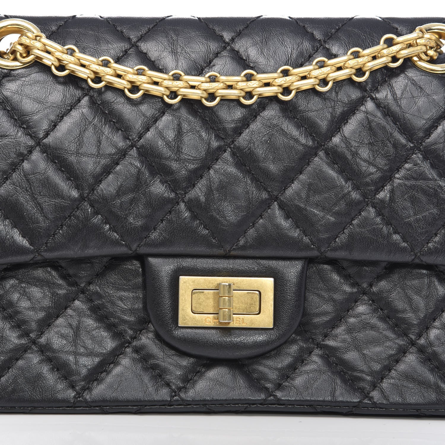 Chanel Aged Calfskin Quilted 2.55 Reissue Mini Flap Black 11 of 11