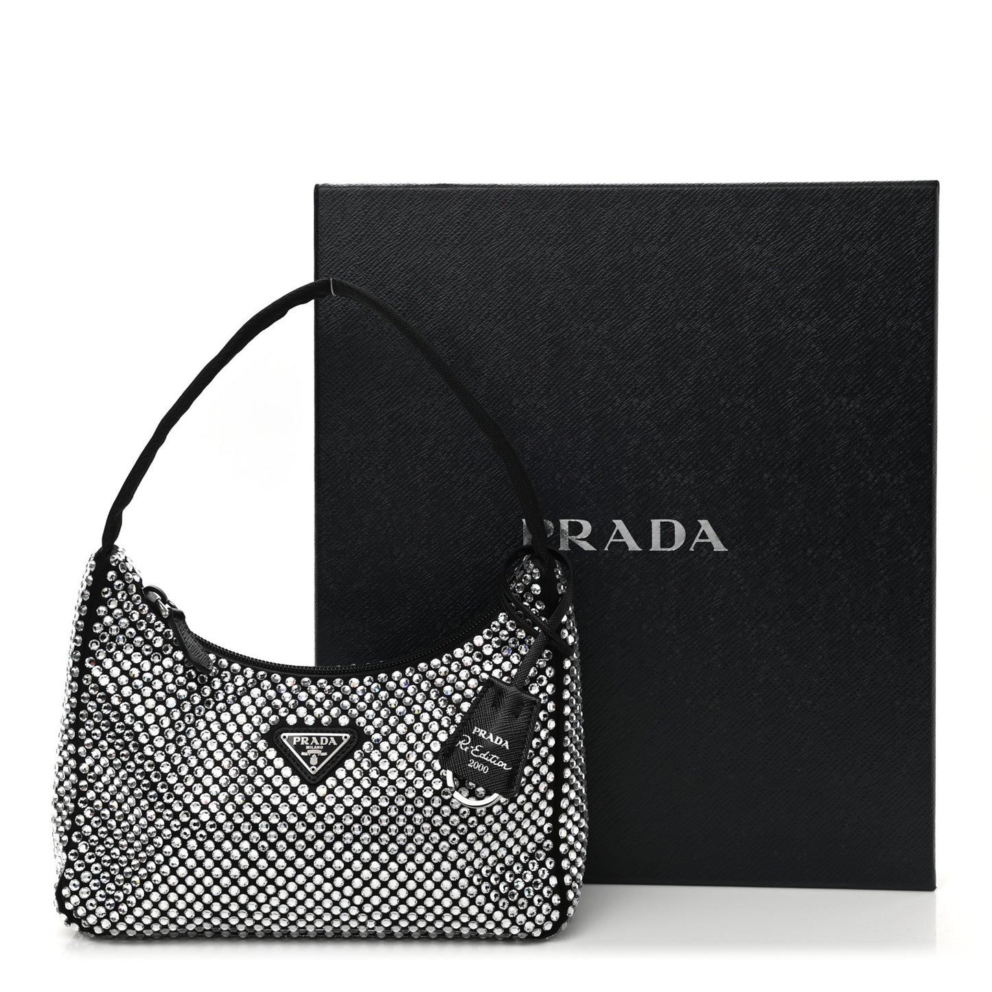 Satin Crystal Mini Re-Edition 2000 Bag Cristal
