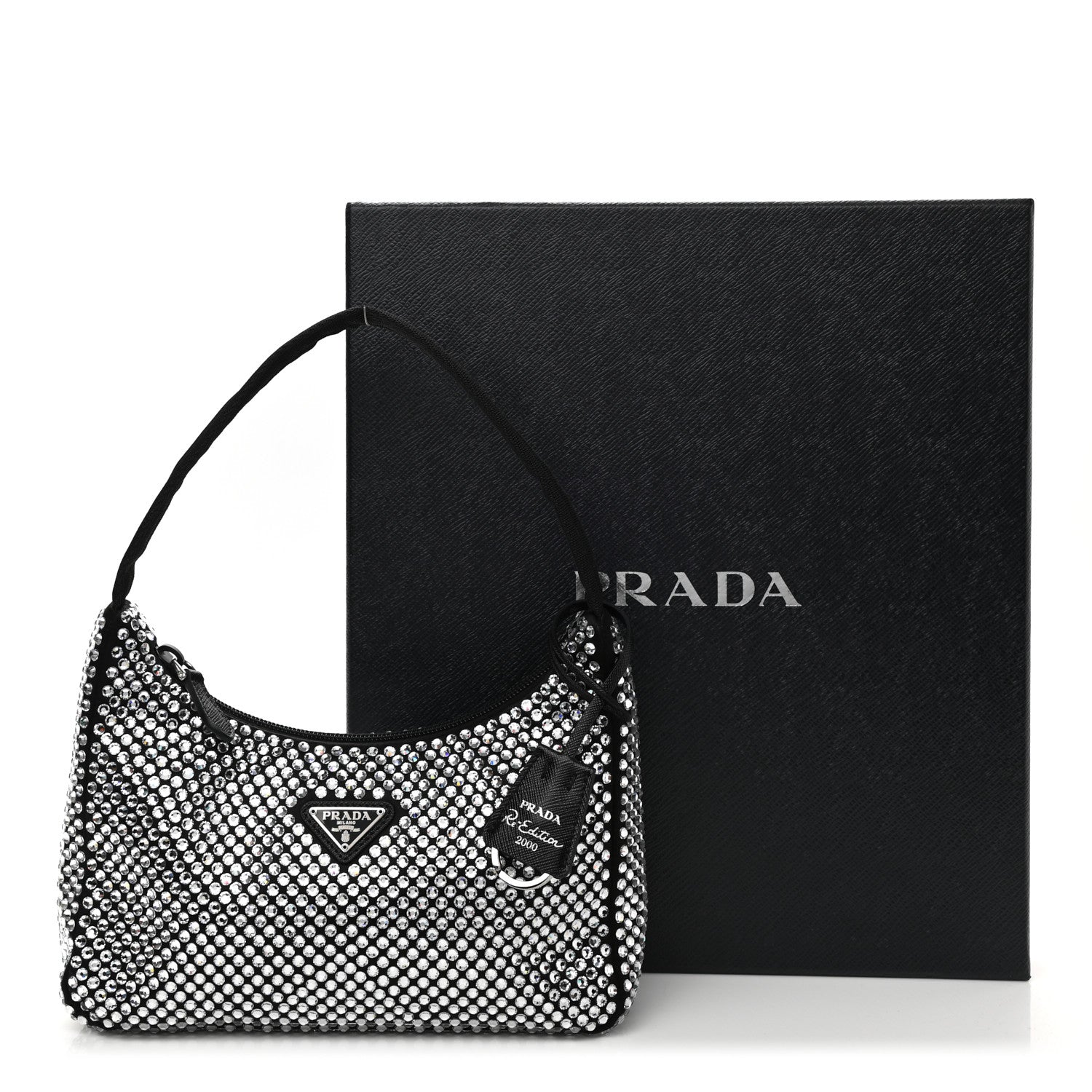 Prada Satin Crystal Mini Re-Edition 2000 Bag Cristal 11 of 11