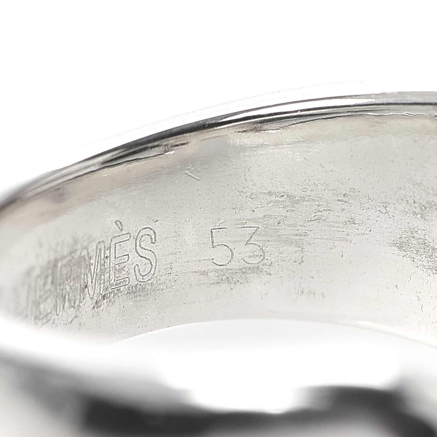 Hermes Sterling Silver 18K Yellow Gold H Ring 52 6 6 of 6