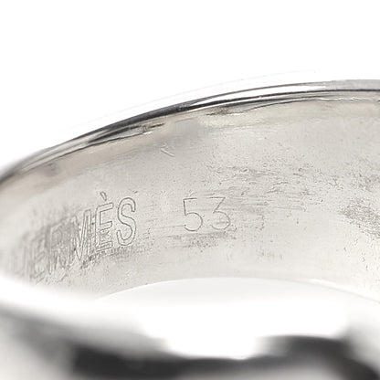 Hermes Sterling Silver 18K Yellow Gold H Ring 52 6 6 of 6