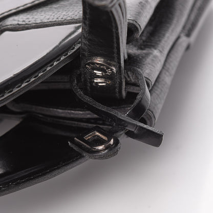 Dolce & Gabbana DELVAUX Patent Calfskin Twist Lock Shoulder Bag Black 15 of 18